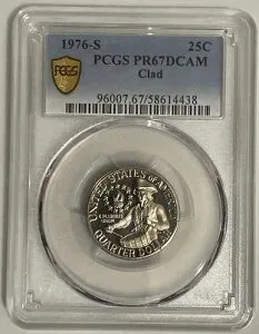 PCGS 1976-S 25セント クラッドプルーフ ワシントンクォーター (PR67DCAM)