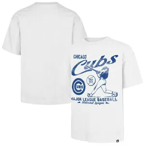 フォーティーセブン メンズ トップス Tシャツ Men's '47 White Chicago Cubs Regional Batter Foundation T-Shirt White ホワイト