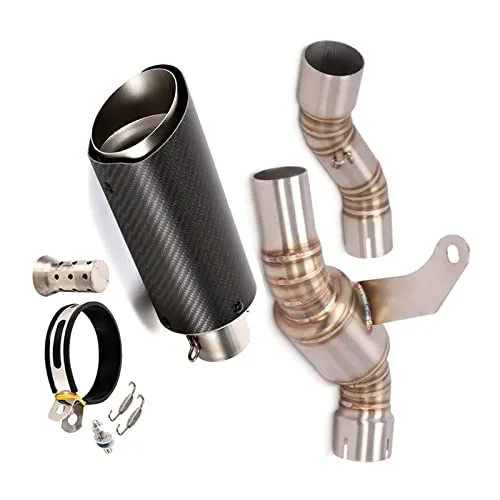 51 ミリメートルスリップオンオートバイエスキャップ交換触媒オリジナル Mid ステンレス鋼接続リンク DB キラー に適合するCLX-700 2020 2021 2022