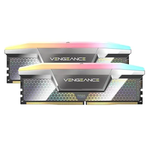 CORSAIR DDR5-8400MHz デスクトップPC用メモリ VENGEANCE RGB CUDIMM DDR5シリーズ Intel XMPメモリキット 48GB ブラック [24GB×2枚] CMHC48GX5M2X8400C40