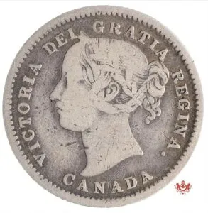 1875H カナダ 10セント - F/VF - ロット番号13190-