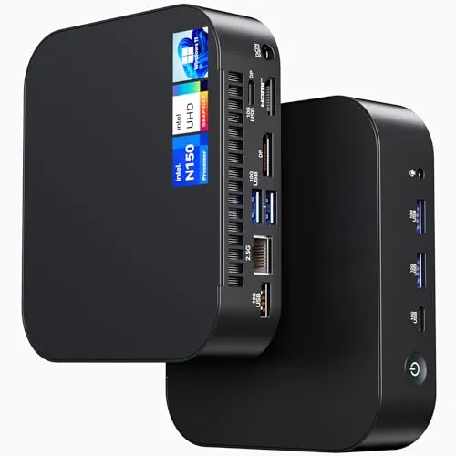 Intel NUC 14、ASUS NUC 14 NUC14MNK Essential Mini PC、N150 CPU、16GB RAM、512GB SSD、Win 11 Pro、Wi-Fi 6E、BT 5.3、ビジネスデスクトップ 教育、オフィス、デジ