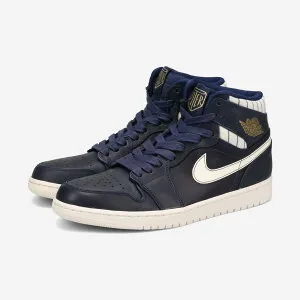 NIKE AIR JORDAN 1 RETRO HIGH 【JETER RE2PECT】 ナイキ エア ジョーダン 1 レトロ ハイ 【ジーター RE2PECT】 海外限定 日本未発売モデル メンズ スニーカー ハイカット MIDNIGHT NAVY/METALLIC GOLD/SAIL ネイビー 71