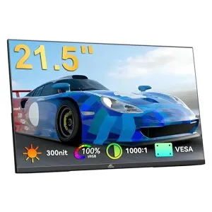 KenowaUSB-Cモバイルモニター21.5インチFHD1920x1080IPS液晶非光沢自立型ポータブルディスプレイ75HzFreeSyncゲーミングモニター広色域178°全視野薄型軽量USBType-C標準HDMI