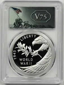 2020年 第二次世界大戦終結75周年記念 ファーストストライクメダル PCGS PR69 DCAM OGP COA