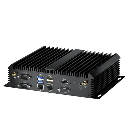 Thdeukotyミニ PC i7??-8550U 最大 4.0Ghz、産業用ファンレス デスクトップ コンピューター Windows 11 Pro、HTPC、16G DDR4 RAM 256G SSD/COM/USB 3.0/4K/HDMI/VGA/2.