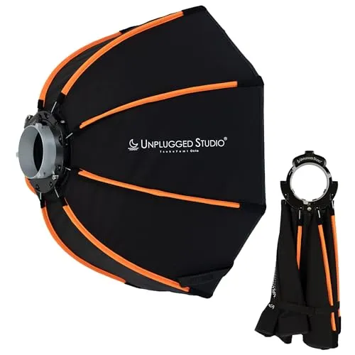 UNPLUGGED STUDIO ツクヨミ・オクタ 60cm ソフトボックス Bowensマウント 折り畳み式 フラット収納タイプ OC-60B