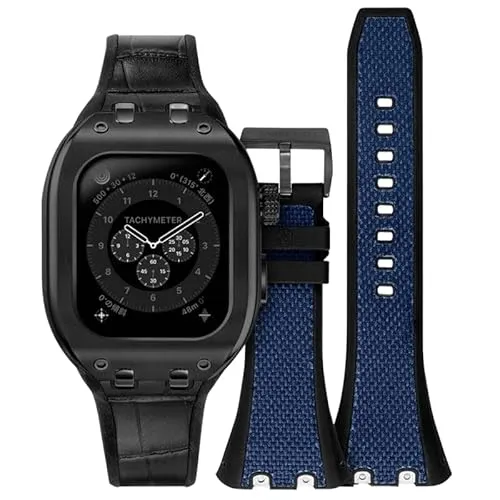 [HUMBLE RICH(ハンブルリッチ)] クラシック アップルウォッチケース 41mm シリーズ9/8/7対応 再生ステンレススティールケース ブラックバンド WBB0289008-SET-014 ユニセックス [並行輸入品]