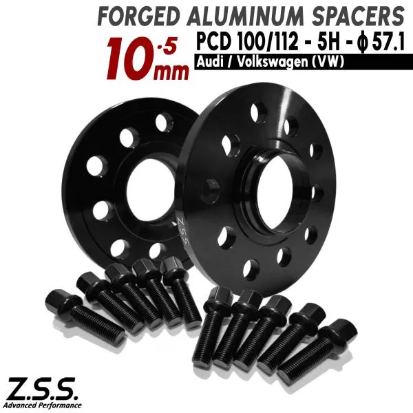 Z.S.S. AP VW トゥーラン ティグアン パサートTouran Tiguan Passat 3BA-3CDPC 3DA-3CDFH 10mm スペーサー PCD112 57.1φ R13ボルト付
