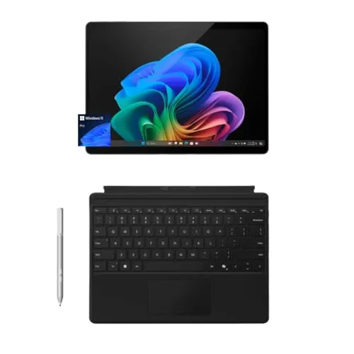 Microsoft Surface Pro 11 Copilot PCバンドル、13インチ 13インチ 2.8K タッチスクリーンタブレット ブラック Proキーボード&ビジネスペン付き Snapdragon X Plus、16GB RAM、256GB S