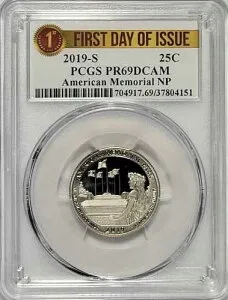 2019-S クラッド ワシントン クォーター - アメリカン メモリアル NP - PCGS PR69DCAM - FDOI