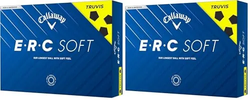 キャロウェイ(Callaway) ゴルフボール ERC SOFT 25 YLW TRUVIS 3ピース構造 トゥルービス・イエロー (× 2)
