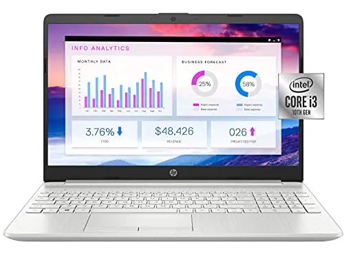 HP (ヒューレット・パッカード) 2021年 15 予算ノートパソコンノート 15.6インチ HD BrightView ディスプレイ i3-10110U 12GB DDR4 RAM 256GB SSD ウェブカメラ WiFi Bluetooth Win