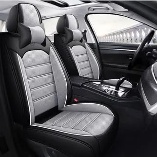 スバル・レヴォーグ 初代 Levorg VM4/VMG型に適用車シートカバー座布団 防水 全天候型汚れ防止 取付簡単 滑り止め 収納便利クッションプロテクター前後席背もたれ耐摩耗性通気ナッパレザー素材(グレー)