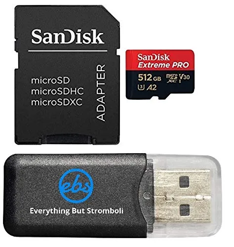 SanDisk MicroSDXC 512GB Extreme Pro メモリーカード アダプター付き GoPro Hero 10 ブラック アクションカム (SDSQXCD-512G-GN6MA) V30 4K C10 バンドル Everything B