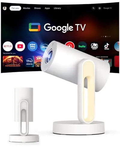 【Google TV搭載・Netflix公式ライセンス】ETOE プロジェクター 天井投影 1080P解像度・4K対応/オートフォーカス＆自動台形補正/Google cast対応/1.2:1 投影比率 短焦点/5G WiFi/Bluetooth 5.1/ス