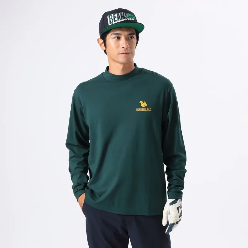 [値下げしました] ビームスゴルフ BEAMS GOLF ORANGE LABEL ORANGE LABEL リスロゴ ストレッチ モックネックシャツ グリーン 65 メンズ