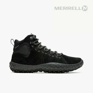 ：MERRELL｜W Wrapt Mid Waterproof Barefoot Hike/ メレル/ラプト ミッド ウォータープルーフ ベアフット ハイク/ブラック #
