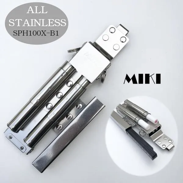【特注オールステンレス】三貴 MIKI BXハッカーケース SPH着脱タイプ SPH100X-B1 ハッカー、折尺 16mm用マーカー(フエキ、サクラ中字)×2 4連差し 工具差し