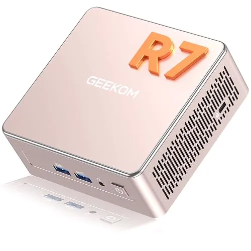 【本格派R7・全アルミボディ】GEEKOM A5 ミニpc AMD Ryzen 7 5825U搭載（3500Uの3倍超え）35dB静音冷却で仕事に集中「3年保証」128GB+10TB SSD（拡張可能）Win11 Pro正規版 日本認証済｜SDカード｜4画