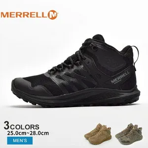 メレル MERRELL ノバ3 タクティカル ミッド ウォータープルーフ NOVA 3 TACTICAL MID WP メンズ 男性用 ブラック 黒 ブラウン 茶 カーキ 25cm 25.5cm 26cm 26.5cm 27cm 27.5cm 28cm 005049 005051 005053|slz|