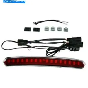 クロームパーツ カスタムダイナミクスハイマウントツアーパックLEDクロム＆レッドライトハーレイウルトラ14-20 Custom Dynamics High Mount Tour-Pak LED Chrome & Red Lights Harley Ultra 14-20【並行輸入品】