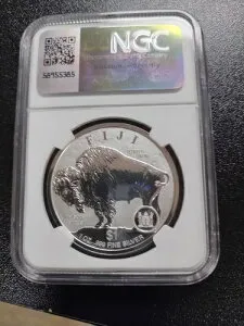 2023年 フィジー シルバー ドル NGC PF-70 リバース プルーフ 4枚 バッファローコインセット