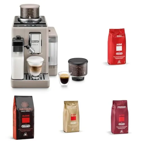 デロンギ 全自動コーヒーマシン リヴェリア エスプレッソマシン サンドベージュ EXAM44055BG コーヒー豆セット