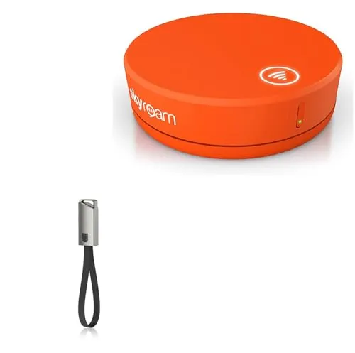 BoxWave ケーブル Skyroam Solis Global WiFi Hotspot 対応 - USB Type-C キーチェーン充電器 キーリング USB Type-C to Type-A 8インチ USBケーブル - ジェットブラック