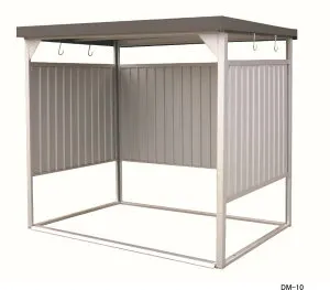 ダイマツ多目的万能物置 DM-10 壁面パネルショート 【お客様組立品】自転車置場 自転車置き場 サイクルハウス 喫煙所 物置 屋外 ガレージ 物干し 日本製
