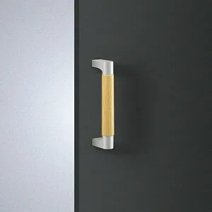 ユニオン ドアハンドル T261-57-208 ABS 木目調ライト色＋ユニキャスト シルバー L208 1セット（内外)