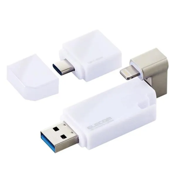 エレコム Lightningコネクタ搭載USB3.2 Gen1メモリ MF-LGU3B032GWH