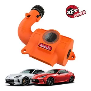 【aFe Power 正規品】トヨタ GR86 ZN8 令和3年10月-現行 スバル BRZ ZD8 令和3年8月-現行 H4 2.4L Takeda Momentum Orange Edition コールドエアインテーク エアフィルター Pro DRY S フィルター(乾式/ブラック) 56-7005