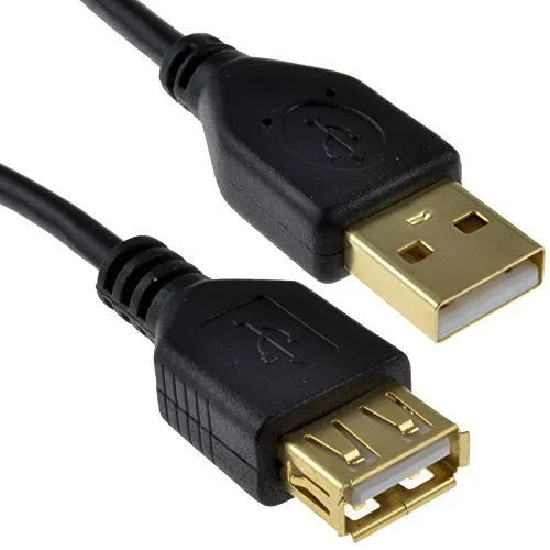 Kenable ゴールド USB 高速 24AWG ケーブル 延長リード A プラグ ソケット 1.2m (~4フィート)