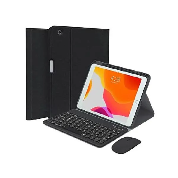 QYiiD iPad mini Keyboard Case with Mouse for iPad mini 5/4, Bluetooth Magnetic Detachable Round Keys Keyboard with Slim Smart Protective Cove_並行輸入