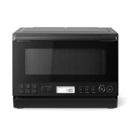 【Amazon.co.jp限定】TOSHIBA(東芝) スチームオーブンレンジ 石窯オーブン 23L 縦開き コンパクト 一人暮らし/家族 簡単操作 液晶パネル ER-60ZB(K) ブラック 新生活