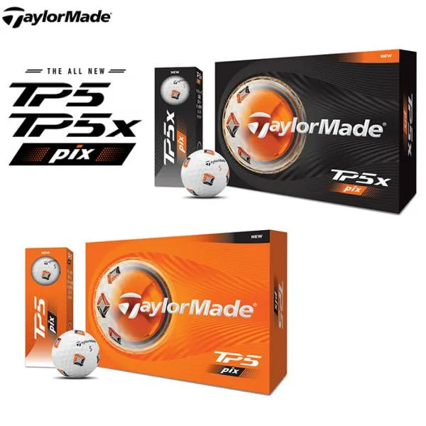 TaylorMade TP5 / TP5x pix（2026） ゴルフボール 1ダース（12球入り） テーラーメイド