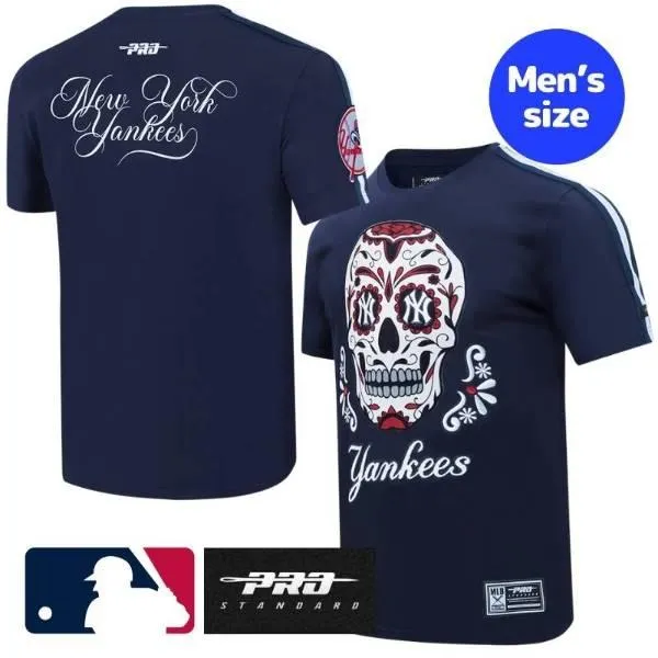 MLB公式 メンズ Tシャツ 半袖トップス プロスタンダード ジャッジ ニューヨーク・ヤンキース NEW YORK YANKEES SUGAR SKULL SINGLE JERSEY STRIPED TOP