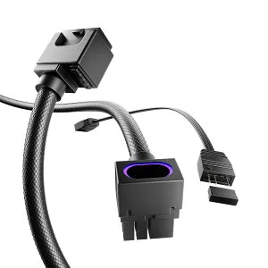 AsiaHorse Hydrus 8ピン GPU用スリーブケーブル GPU用PC電源 延長ケーブル [18 AWG高性能銅コア] 30CM 1本の8ピン 延長 600Wの16 AWG PC電源ユニットに対応しHydrus-8PIN-黒