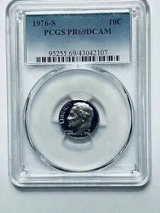 1976-S ルーズベルト ダイム PCGS PR69DCAM