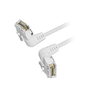 【5本セット】 VENTION Cat.6a LANケーブル UTP 直角コネクタ 360°スイングタイプ ホワイト 5m ホワイト IB-0491X5