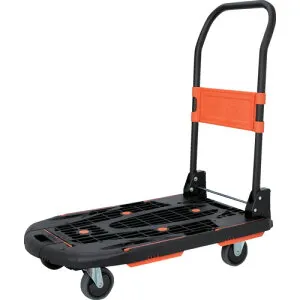 トラスコ中山（TRUSCO） TRUSCO 樹脂台車 カルティオ（新型） 780X490 折畳 ブラック 【品番：MPK-780-BK】