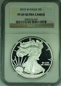 2015-W アメリカン プルーフ シルバー イーグル $1 NGC PF 69 ウルトラカメオ (49)