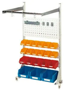 「連結型のみの購入は不可」●u.ヤマキン/山金工業【NK-0713R-HPY】ワークテーブル マルチシステム 連結 H1300mm 組立式