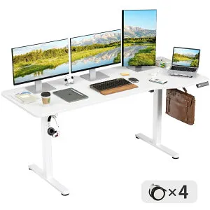 【全品5倍＆最大2,000円OFFクーポン！】電動昇降デスク キャスター付き 幅110/140/160cm 奥行70cm スタンディングデスク L字型デスク 昇降式テーブル リモートワーク 在宅 テレワーク 昇降式 高さ