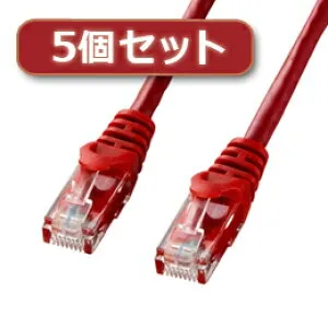 ☆5個セット サンワサプライ カテゴリ6UTPLANケーブル LA-Y6-10RX5