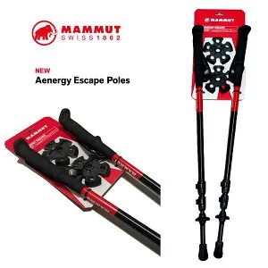 マムート 2810 01470 エナジー エスケープ ポール ブラック MAMMUT Aenergy Escape Poles Black 2本組 ハイキング向け 2点式 イージーアジャストロックシステム