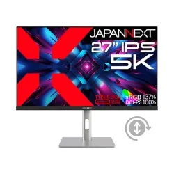 液晶ディスプレイ 27型/5120×2880/DP×1、HDMI、Type-C/ブラック/スピーカー有/2年保証