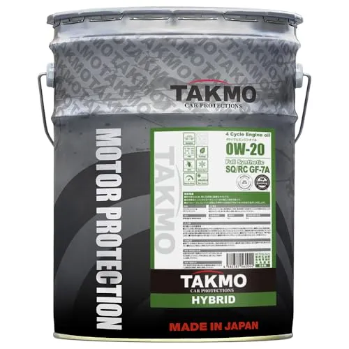 TAKMO(旧TAKUMIモーターオイル) エンジンオイル 0W-20 SQ/RC GF-7 20L 4輪ガソリン車専用 化学合成油 現代スポーツカー ハイブリッド車