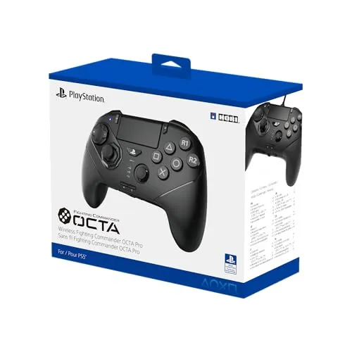 HORIワイヤレスファイティングコマンダー OCTA Pro - PlayStation 5およびWindows 11/10用トーナメントグレードファイトパッド - ソニー公式ライセンス商品。